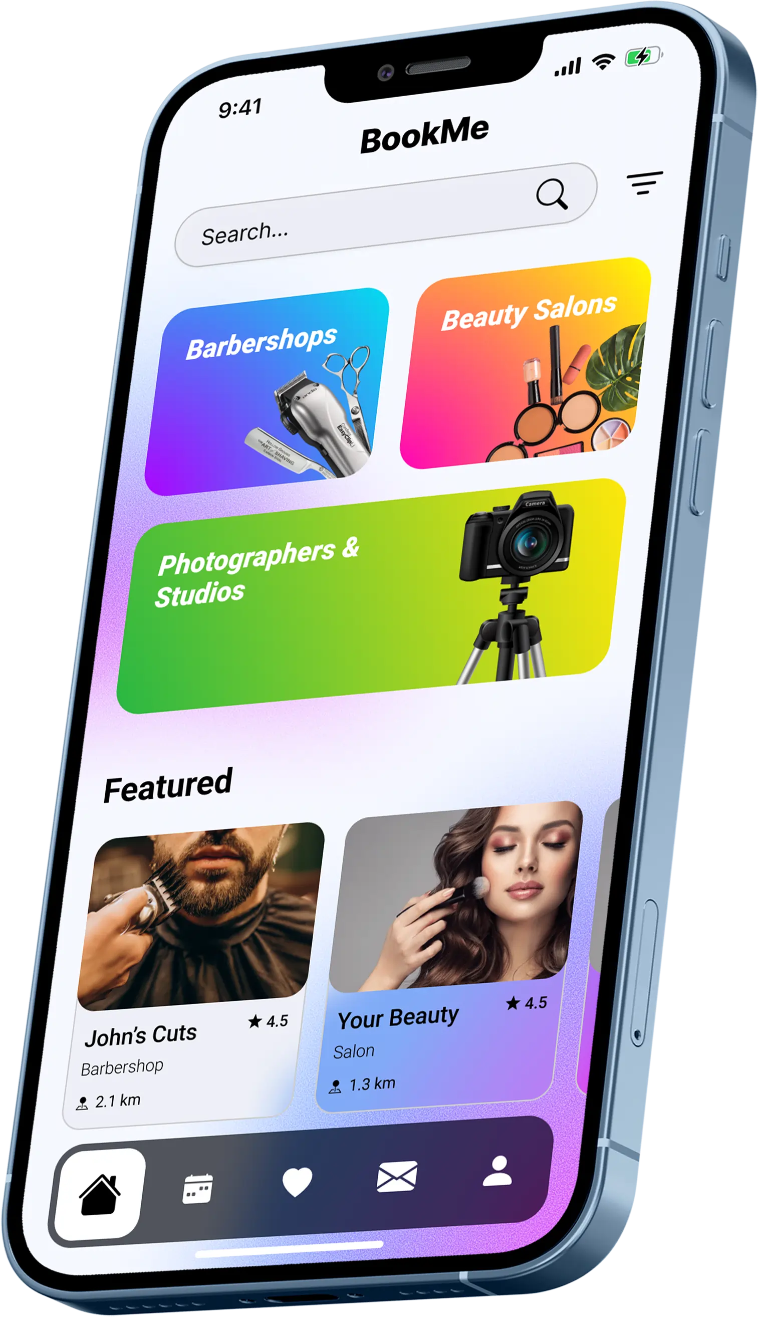 BookMe App on iPhone
